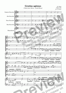 page one of Gratias agimus (Bach)