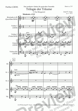 page one of Trilogie der Träume "1. Die Nacht" (GKM5/Score & Parts)