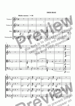 page one of Requiem pour quatuor à cordes (2) Liszt