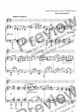 page one of Sonate pour violon et piano Op.5
