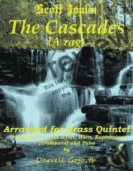 page one of Scott Joplin: The Cascades for Brass Quintet