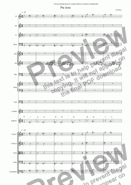 page one of Pie Jesu,Orchestra