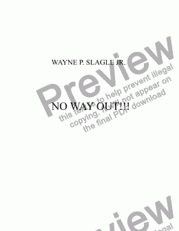page one of NO WAY OUT!!!