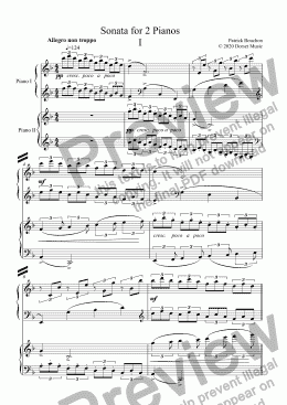 page one of Sonata for 2 Pianos  (Double Piano Sonata)