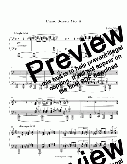 page one of Piano Sonata No. 4