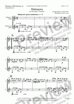 page one of Habanera (GD/Version 2/Score & Parts)