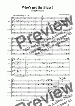 page one of Who has got the blues? - You & you & you :-) - String Orchestra 