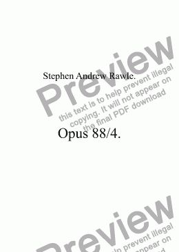 page one of Opus 88/4, What Next.