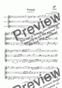 page one of Prelude CNW 98 nº 1 for guitar trio
