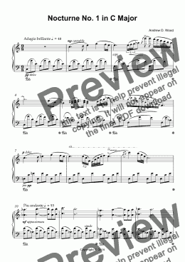 page one of Nocturne No. 1 in C Major