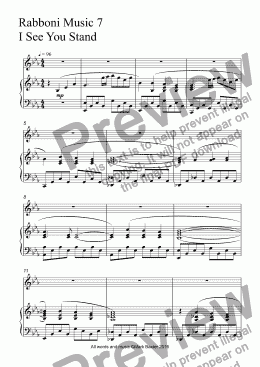 page one of Rabboni Music 7 I See You Stand