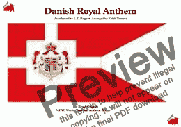page one of Danish Royal Anthem for Brass Quintet