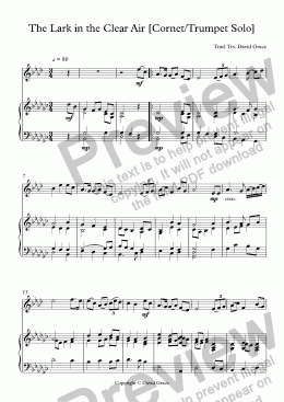page one of The Lark in the Clear Air [Cornet/Trumpet Solo]