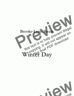 page one of Winter Day