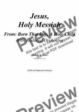page one of Jesus, Holy Messiah