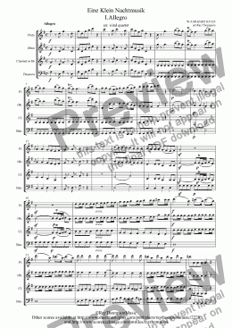 page one of Eine Klein Nachtmusik I.Allegro