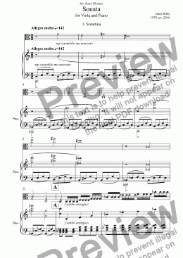 page one of Sonata for Viola and Piano [1978/2016] 