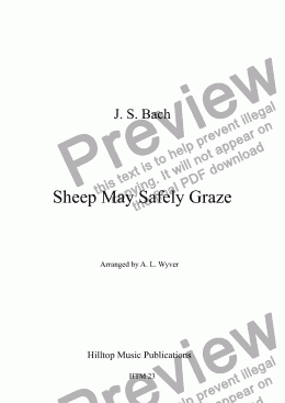 page one of Sheep May Safely Graze arr. flute and bassoon