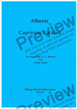 page one of Capriccio Catalan arr. three flutes