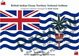 page one of British Indian Ocean Territory National Anthem (God Save the Queen) for Brass Quintet