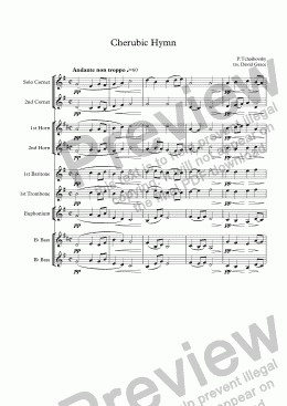 page one of Cherubic Hymn