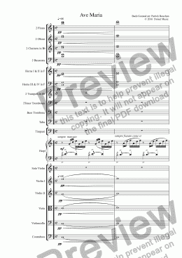 page one of Ave Maria "Meditation" (Bach/Gounod) for Violin and Orchestra