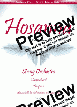 page one of Hosanna (String Orchestra)