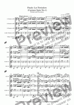 page one of Finale: Les Toréadors   (Carmen Suite No.1)