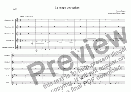 page one of le temps des cerises clarinettes