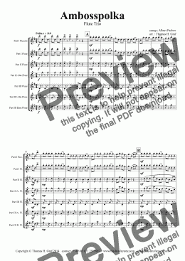 page one of Amboss-Polka - German Polka - Oktoberfest - Flute Trio