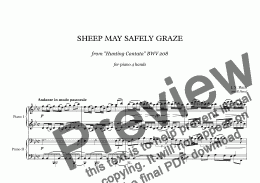 page one of J. S. Bach - SHEEP MAY SAFELY GRAZE