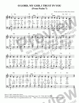 page one of O LORD, My God, I Trust in You (Hymn from Psalm 7)