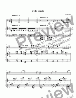 page one of Cello Sonata