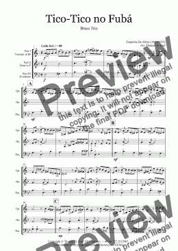 page one of Tico-Tico no Fubá - Choro - Brass Trio