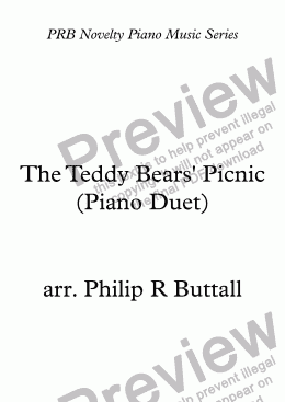 page one of PRB Novelty Piano Series: The Teddy Bears’ Picnic (Four Hands)