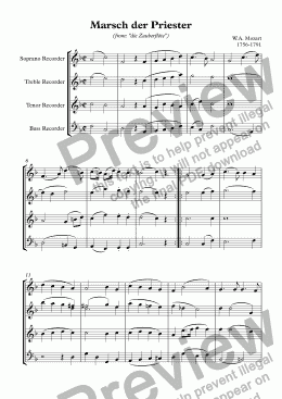 page one of Marsch der Priester (Mozart)
