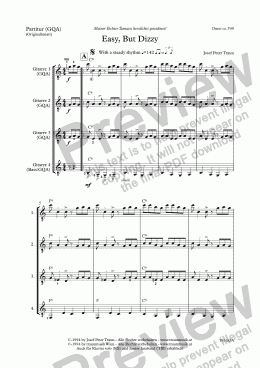 page one of Easy, But Dizzy (GQA/Score & Parts)