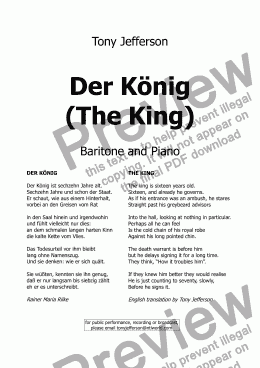 page one of Der König  (The King)