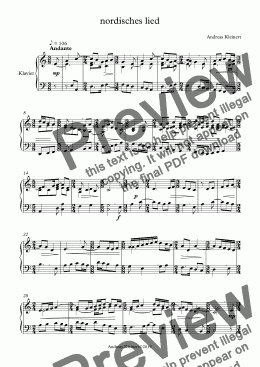 page one of nordisches lied