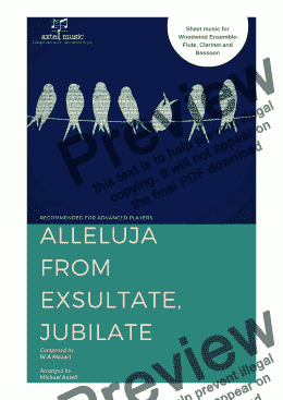 page one of Alleluja from Exsultate, Jubilate