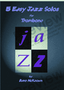 page one of 5 Easy Jazz Solos for Trombone and Piano