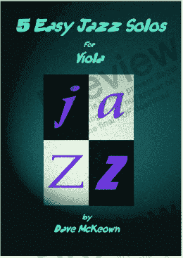 page one of 5 Easy Jazz Solos for Viola and Piano