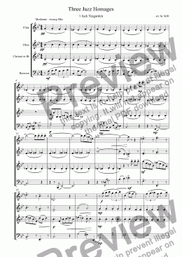 page one of Three Jazz Homages