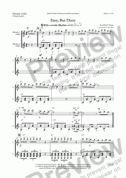 page one of Easy But Dizzy (GD/Score & Parts)