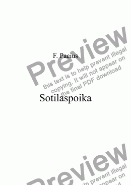 page one of Sotilaspoika