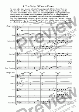 page one of QUASIMODO - Opera - Act 2 Scene 9 - The Seige Of Notre Dame