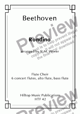 page one of Rondino arr. flute choir
