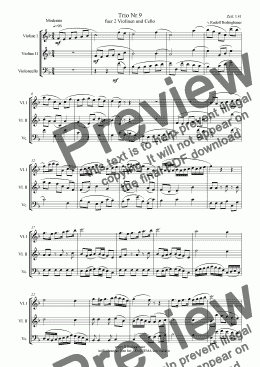 page one of Trio Nr.9 fuer Streicher