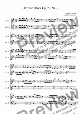 page one of Slavonic Dance Op. 72, No. 2