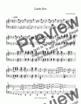 page one of Latin Jive - Full Score
